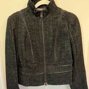 Per Se Per Senate Black Wool Jacket Size 6